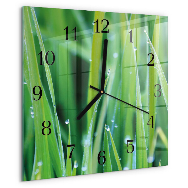 Square wall clock Grass