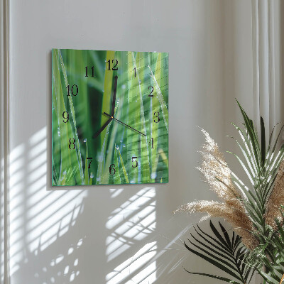Square wall clock Grass