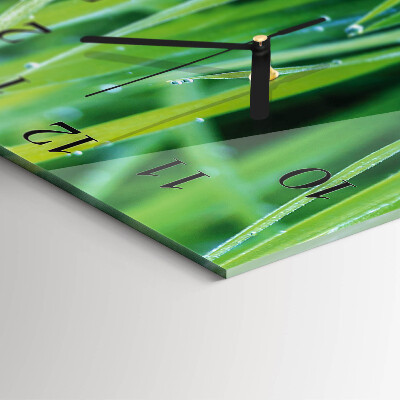 Square wall clock Grass