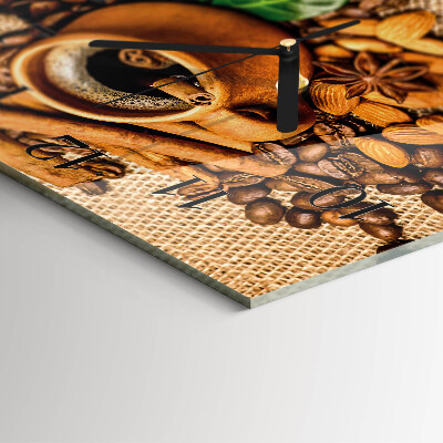 Square wall clock Cinnamon Almonds
