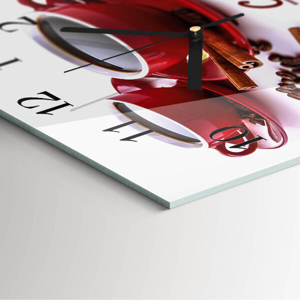 Square wall clock Cup of Coffee