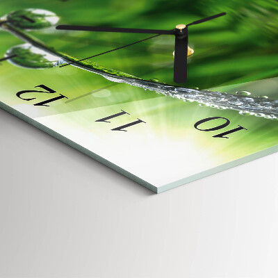 Square wall clock Dew Drops