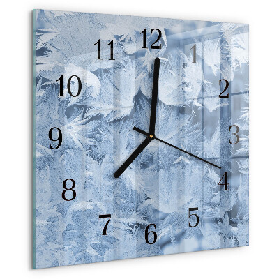 Square wall clock Snowflakes