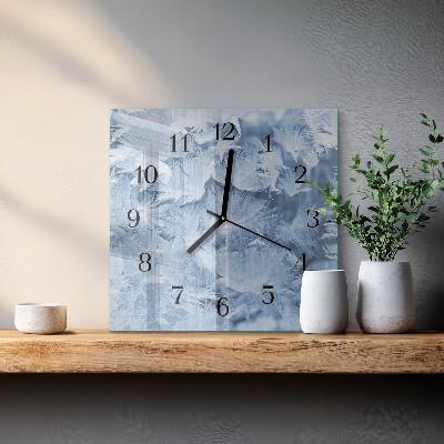 Square wall clock Snowflakes