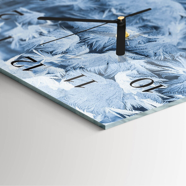 Square wall clock Snowflakes