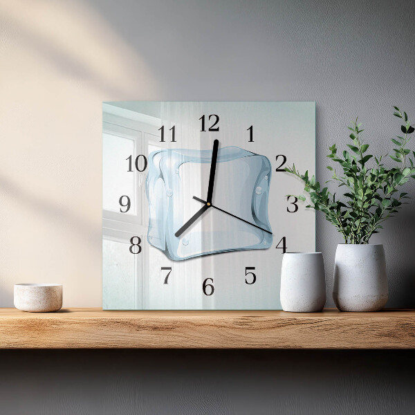 Square wall clock Ice