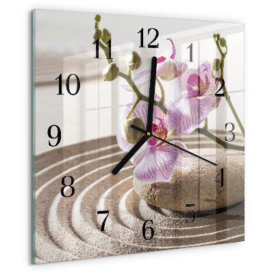 Square wall clock Sand Orchid
