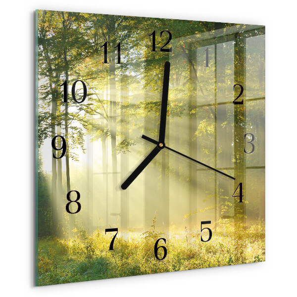 Square wall clock Forest