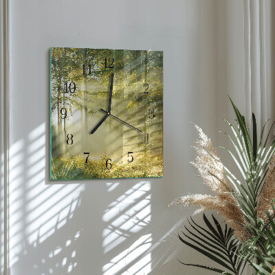 Square wall clock Forest