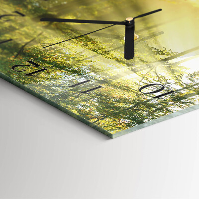 Square wall clock Forest