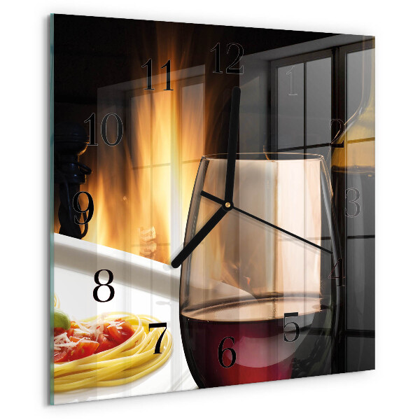 Square wall clock Spaghetti