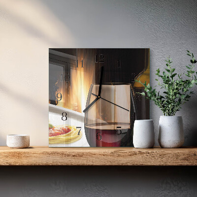 Square wall clock Spaghetti