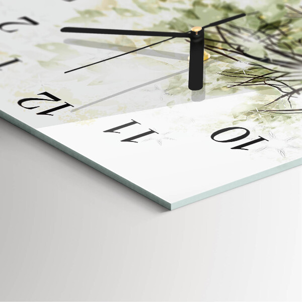 Square wall clock Tree