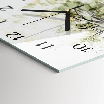 Square wall clock Tree