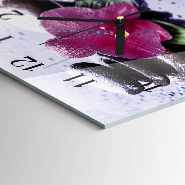 Square wall clock Orchid