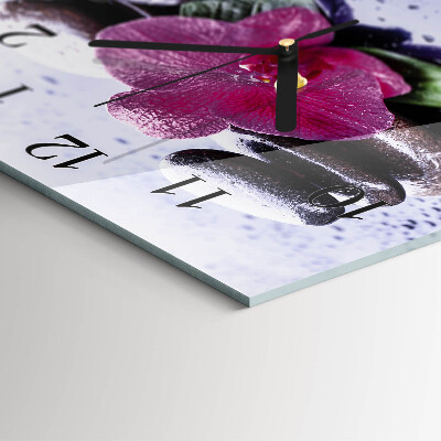 Square wall clock Orchid