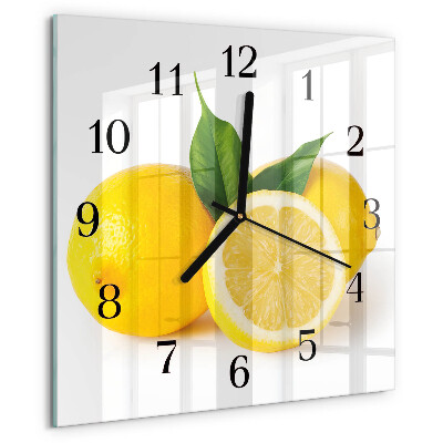 Square wall clock Lemons