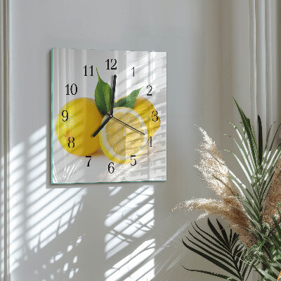 Square wall clock Lemons