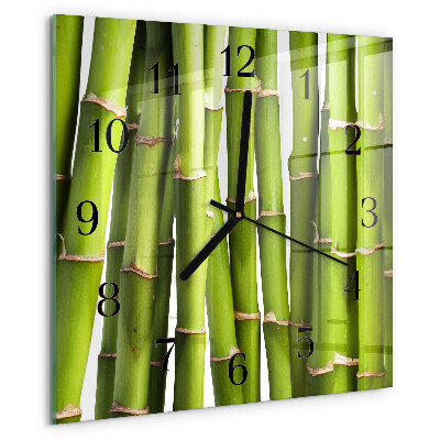 Square wall clock Bamboos