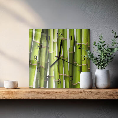 Square wall clock Bamboos