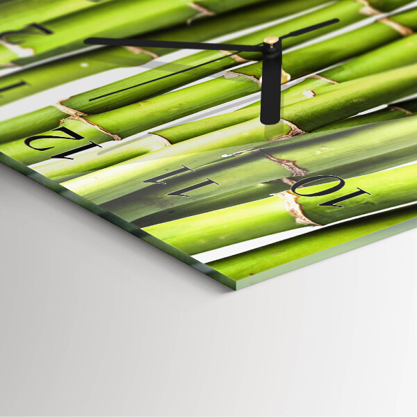 Square wall clock Bamboos