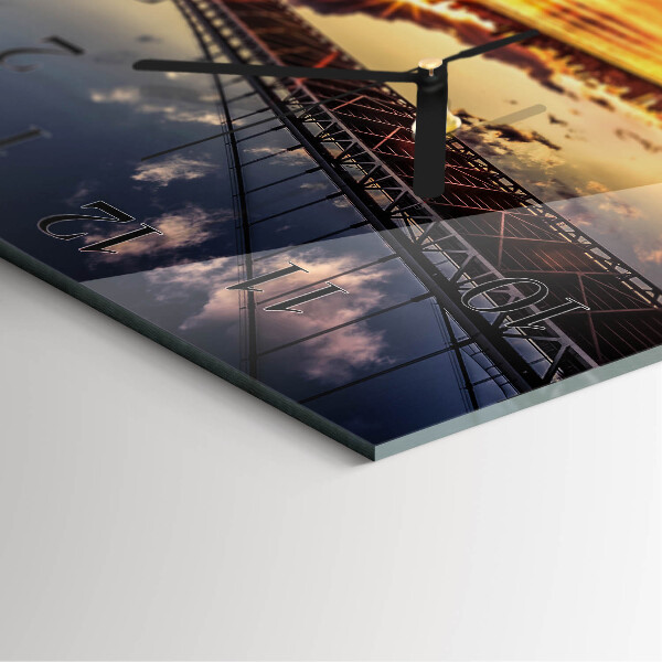 Square wall clock Bridge River