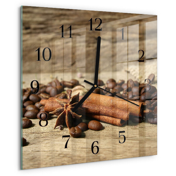Square wall clock Anise Cinnamon