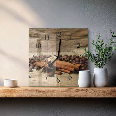 Square wall clock Anise Cinnamon