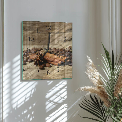 Square wall clock Anise Cinnamon