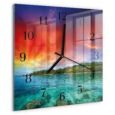 Square wall clock Landscape