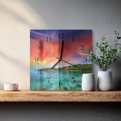 Square wall clock Landscape