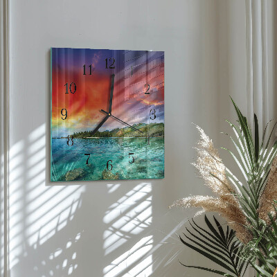 Square wall clock Landscape