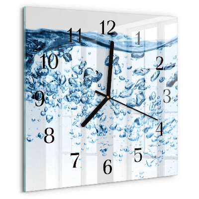 Square wall clock Water