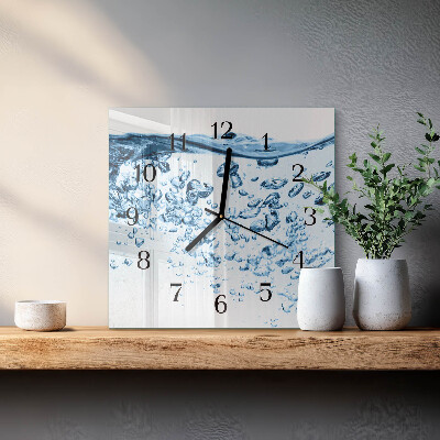 Square wall clock Water