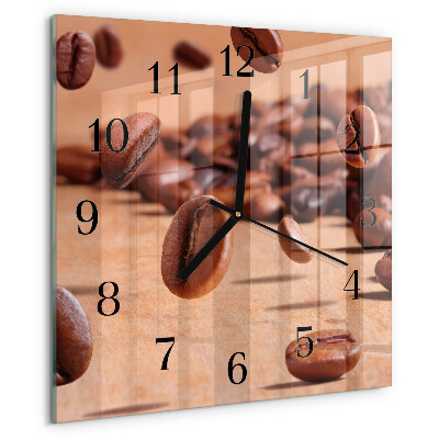 Square wall clock Coffee Beans