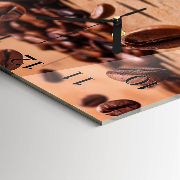 Square wall clock Coffee Beans