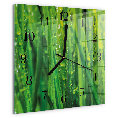 Square wall clock Grass