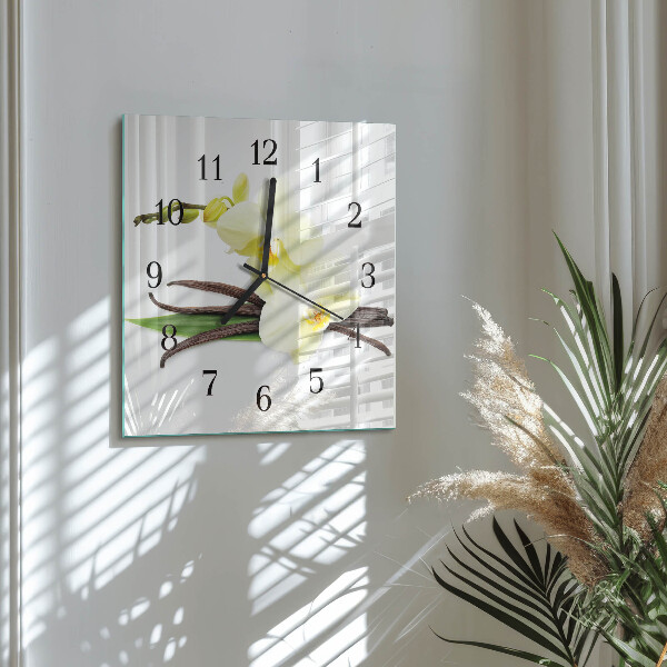 Square wall clock Vanilla Orchid