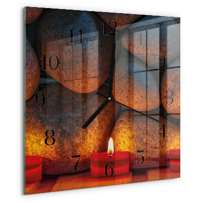 Square wall clock Stones