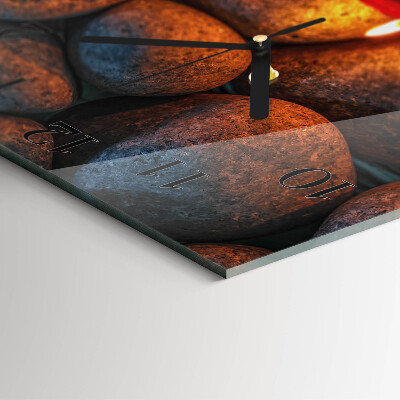 Square wall clock Stones