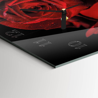 Square wall clock Rose