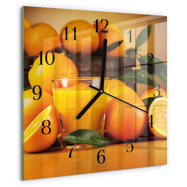 Square wall clock Oranges