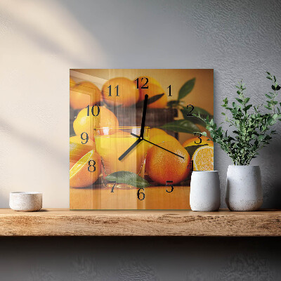Square wall clock Oranges