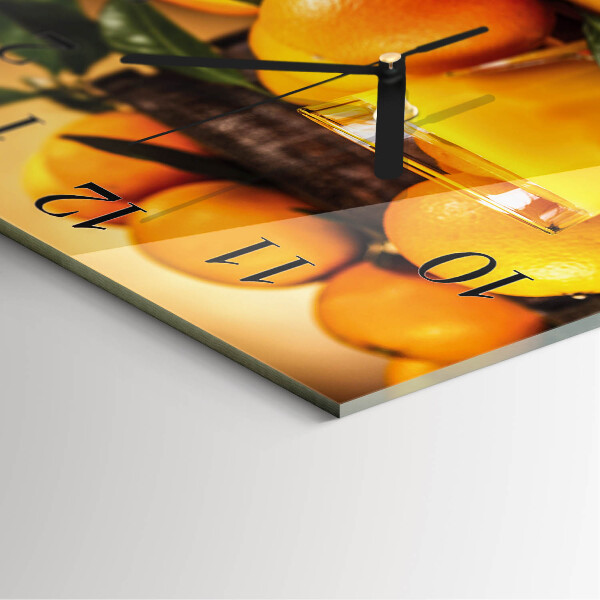 Square wall clock Oranges
