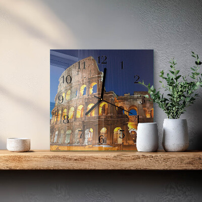 Square wall clock Colosseum