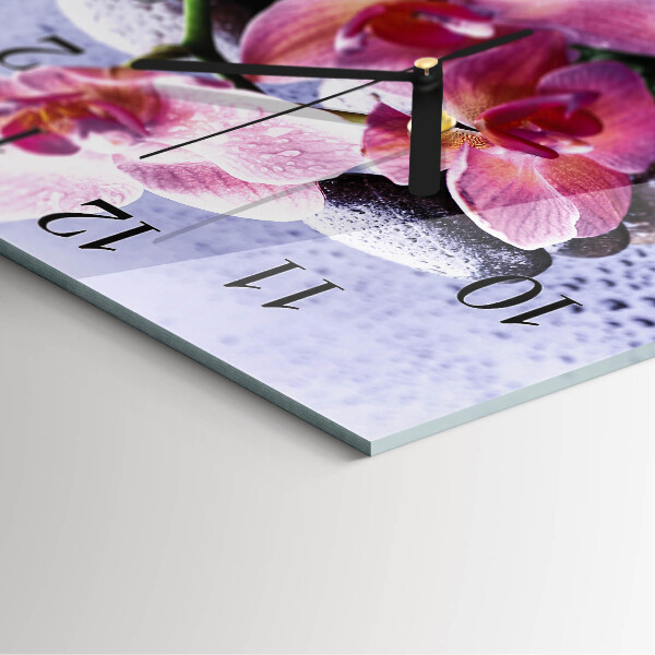 Square wall clock Orchid