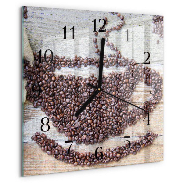 Square wall clock Coffee Beans