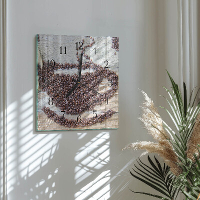 Square wall clock Coffee Beans