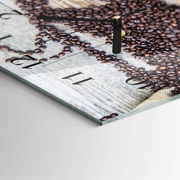Square wall clock Coffee Beans