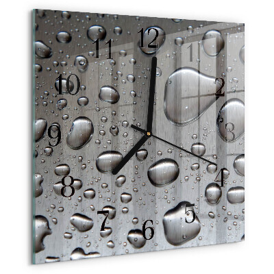Square wall clock Drops